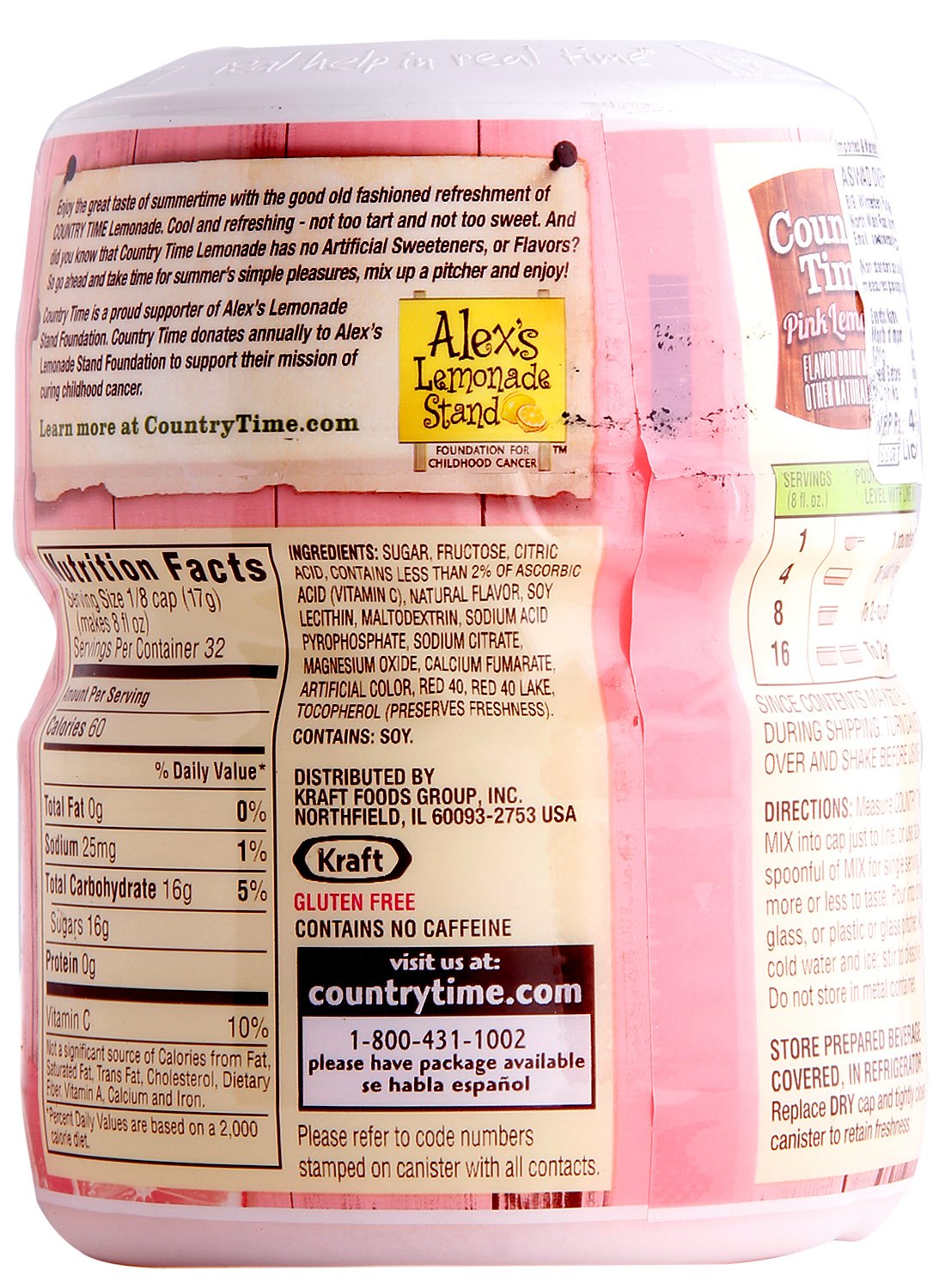 country time pink lemonade nutrition facts